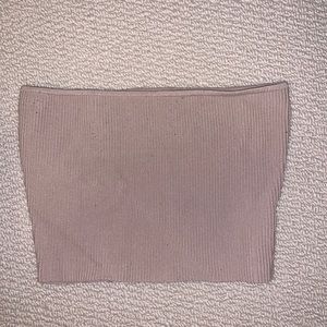 BABATON SCULPT KNIT CROPPED TUBE TOP